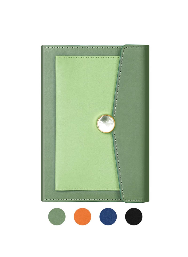 Generic Journal Lined Notebook - 192 Numbered s A5 Notebook College Ruled Journal for Writing, 100gsm Lined Paper, Leather Hardcover, for Women Men Work Office School, Meeting 6.1'' x 8.7'' - Green - Image 5