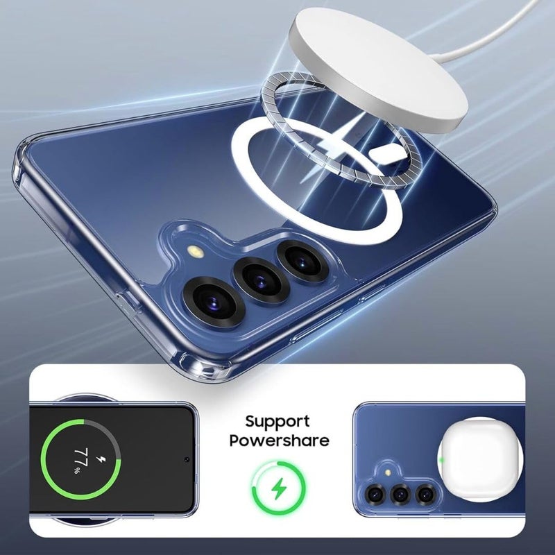 ShieldTech Back Case Cover for Samsung Galaxy S25 5G | Mag-Safe Compatible | Transparent Mobile Phone Case Cover for Samsung Galaxy S 25 5G / Samsung S 25 5G | TPU Transparent Back Cover Case - Image 3