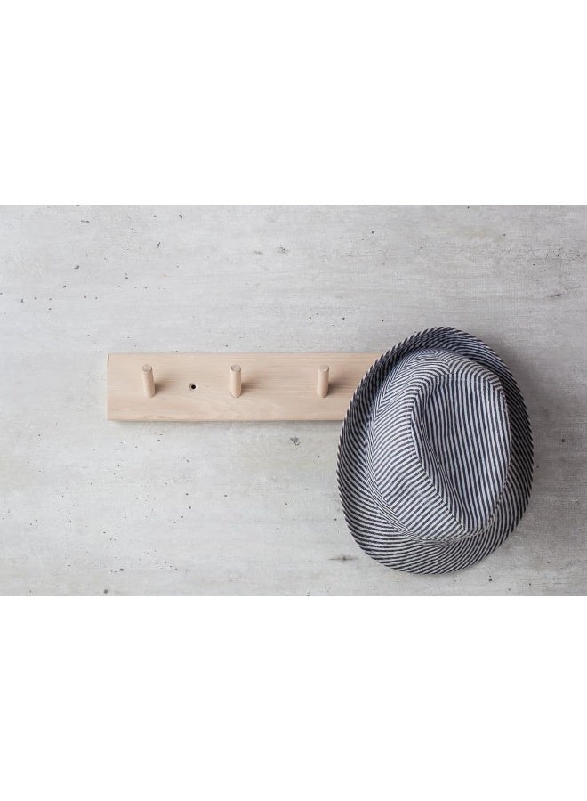 Iris Hantverk Birch Wall Rack 4 Hook Design - Image 1