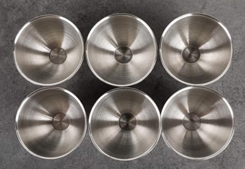 YellRin Stainless Steel Egg Cups Set for Hard Soft Boiled Eggs with 6 Egg Cup Holders 6 Egg Spoons - Image 5