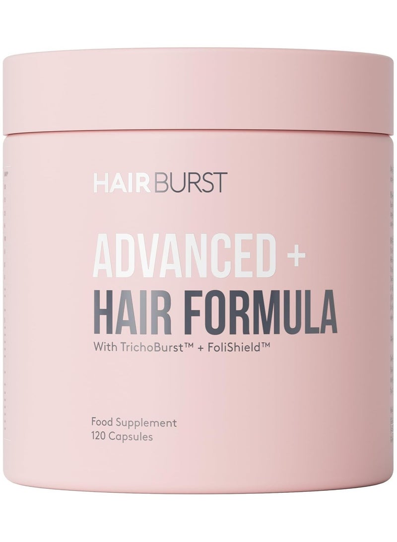 هيربرست مكمل HAIR BURST Advanced+ لعلاج تساقط الشعر - يستهدف الأسباب الجذرية، ويعزز النمو القوي - منتج طبيعي للشعر، قائم على الأبحاث العلمية، للنساء - 4 كبسولات يومية، محلول واحد - Image 1