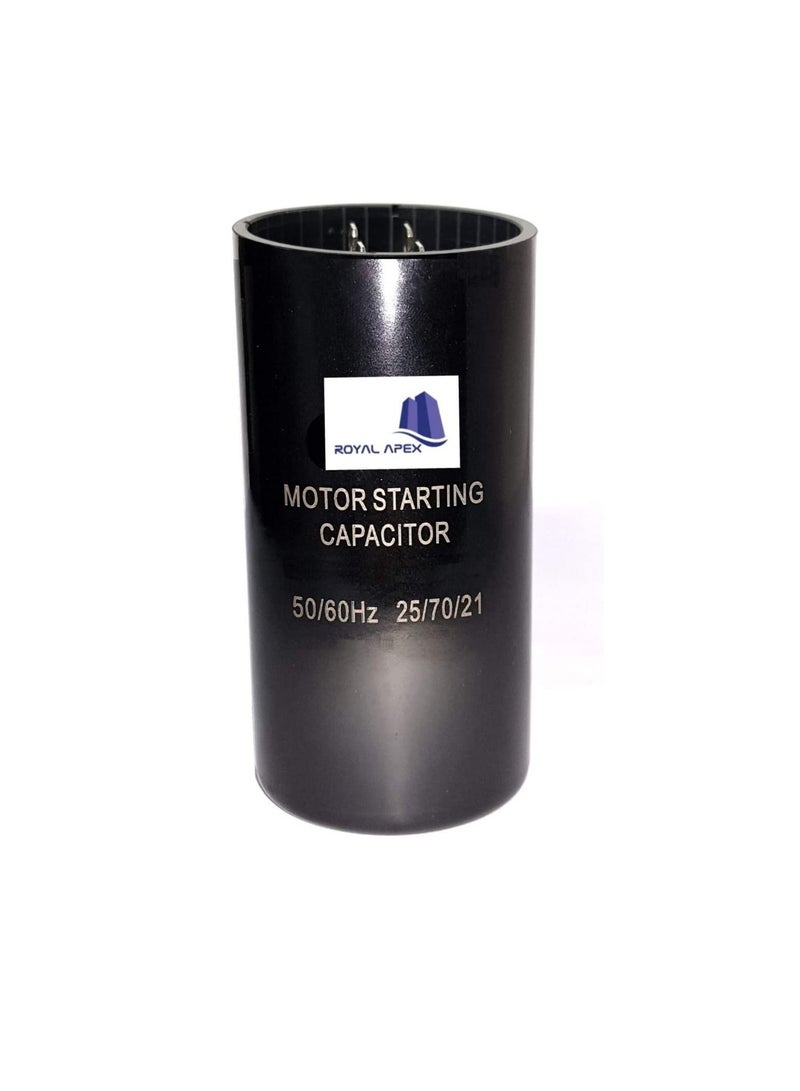 High Quality 2 Pin Cylinder Shaped Motor Starting Capacitor Black (270-324 MFD (270-324µF)) - Image 1