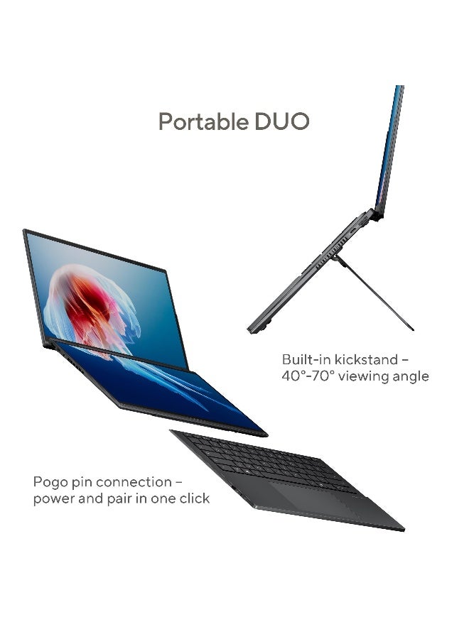 أسوس Zenbook Duo/Intel Ultra 7 255H/16GB RAM/1TB SSD/Shared Graphics/14" Touch/Win11H/Inkwell Gray [UX8406CA-QL135W] Gray - Image 2