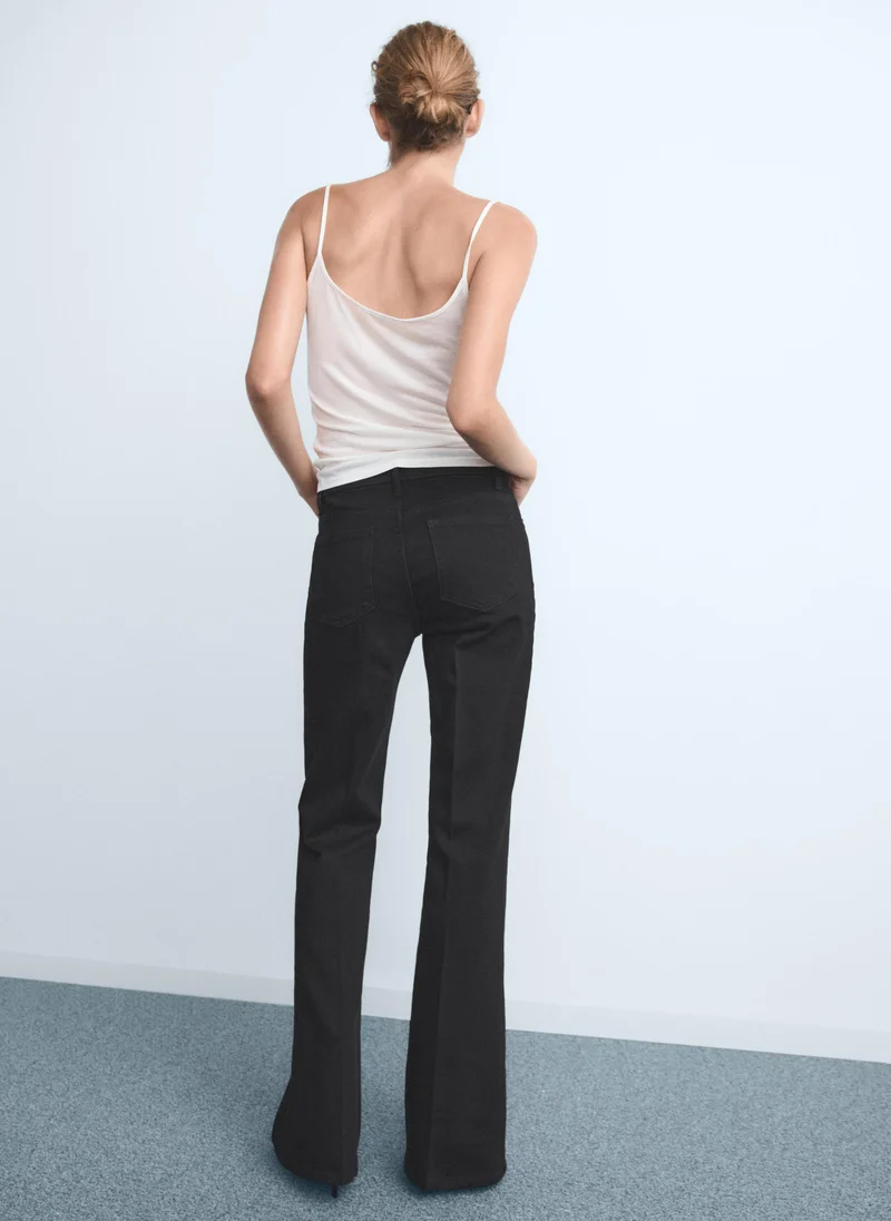 MANGO Violet flared high-rise jeans
