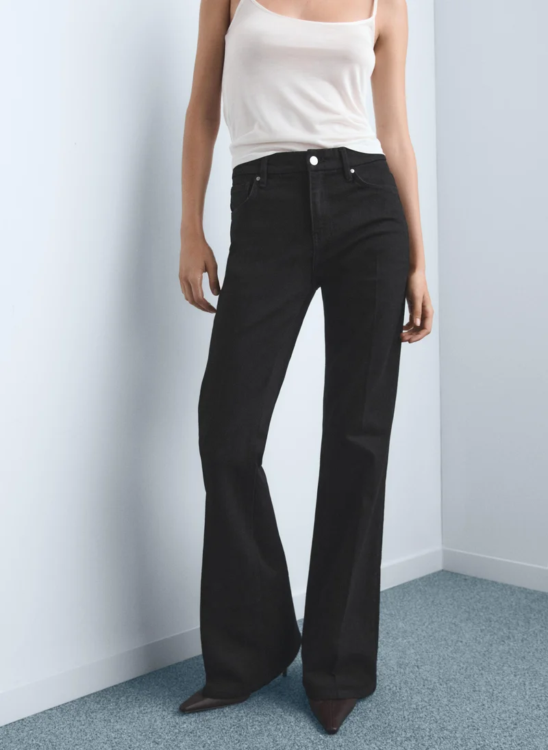 MANGO Violet flared high-rise jeans