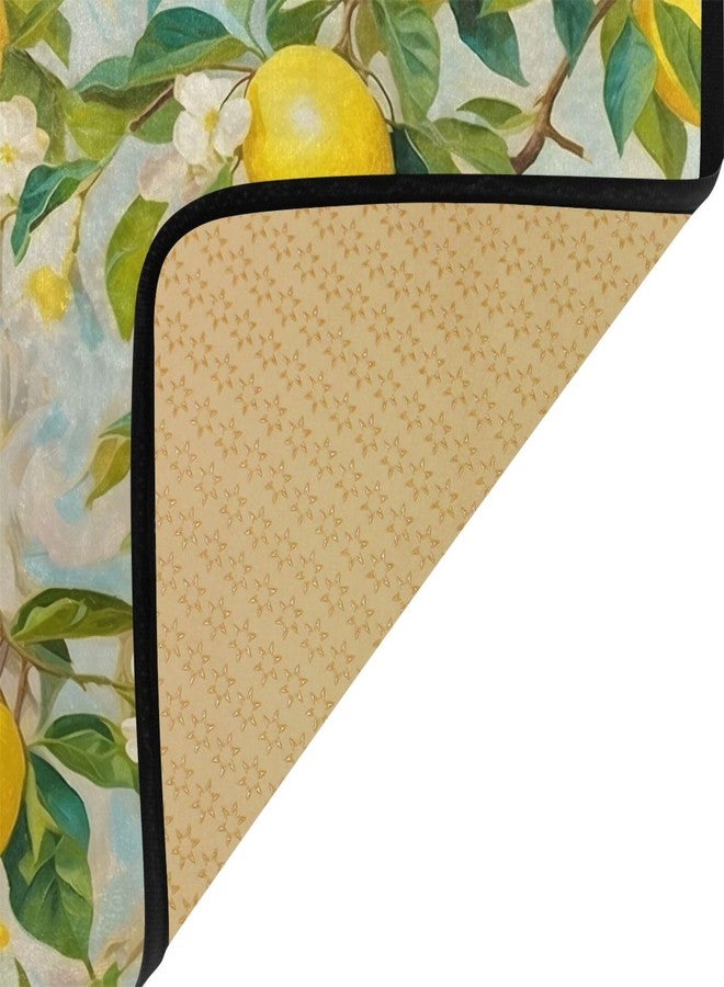 ALAZA Kitchen Mats, Lemon Print Flower Floor Mat for Kitchen, Bathroom, Bedroom, 39x20 inch - Image 4