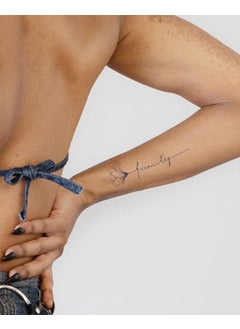 inkbox Inkbox Temporary Tattoos, Semi-Permanent Tattoo, One Premium Easy Long Lasting, Water-Resistant Temp Tattoo with For Now Ink - Lasts 1-2 Weeks, Famiglia, 7 x 2 in 