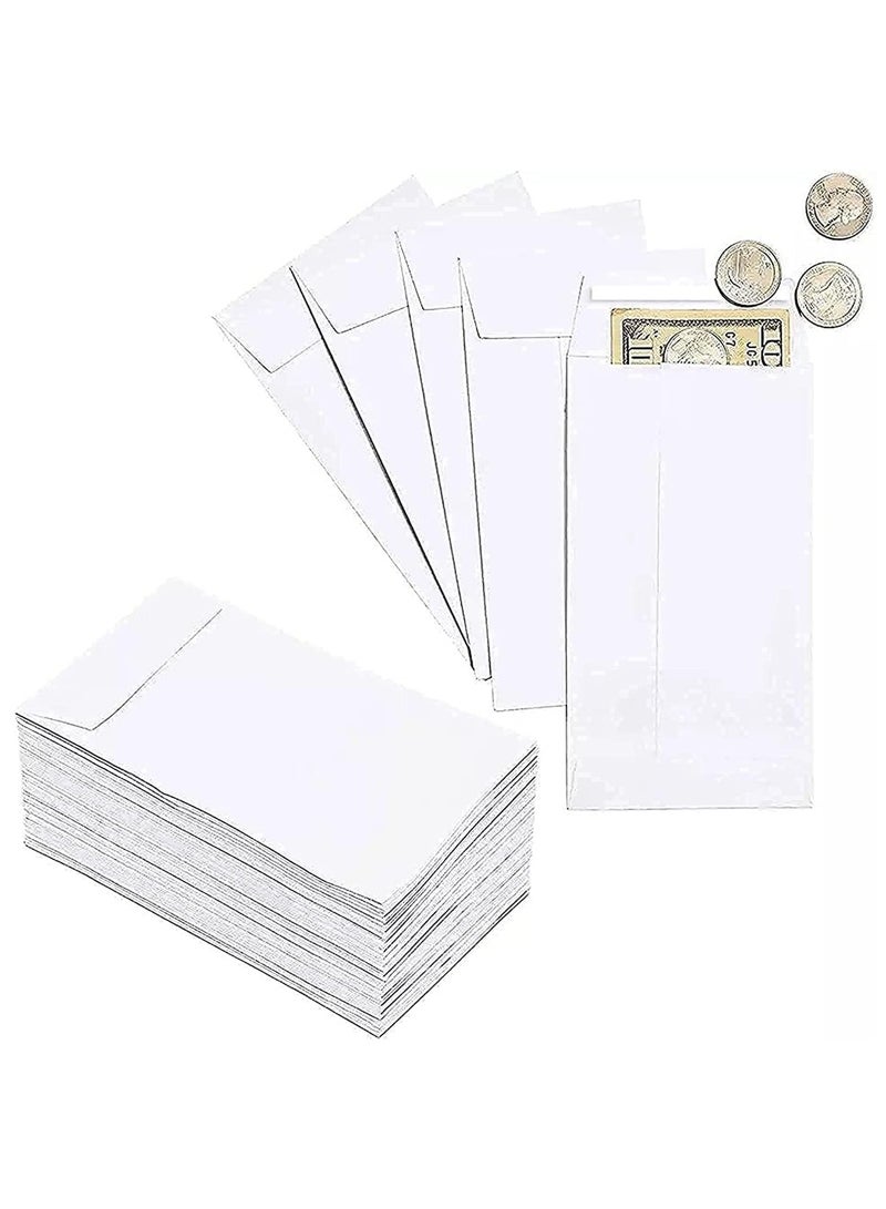 MARKQ (500 حزمة) أظرف عملة بيضاء 6” × 4” أظرف كرافت ذاتية اللصق للبذور للأغراض الصغيرة، الأجزاء، الأجور، الملاحظات، الخرز، الحديقة، المكتب - Image 3