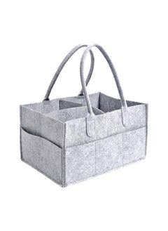 BLOOMING TIME Diaper Caddy Organiser Portable Felt Diaper Nappy Toys Storage Bag Nursery Nappy Changing Organiser for Mom Newborn Kids Baby Diaper Caddy Baby Wipes Bag  - Image 2