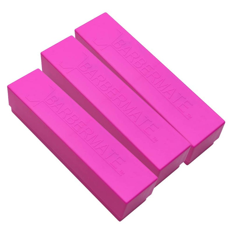 Barber Mate 3 Pack Pink ® Blade Caddy with Detachable Lid - Image 1