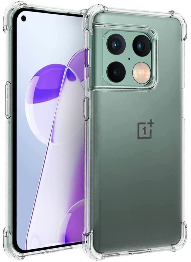 Raxoom Case for OnePlus 10 Pro Case Cover Clear Back Air Cushion Soft Silicone Shockproof Anti-Scratch Protective Bumper Shell Corner for One Plus 10 Pro - Image 1