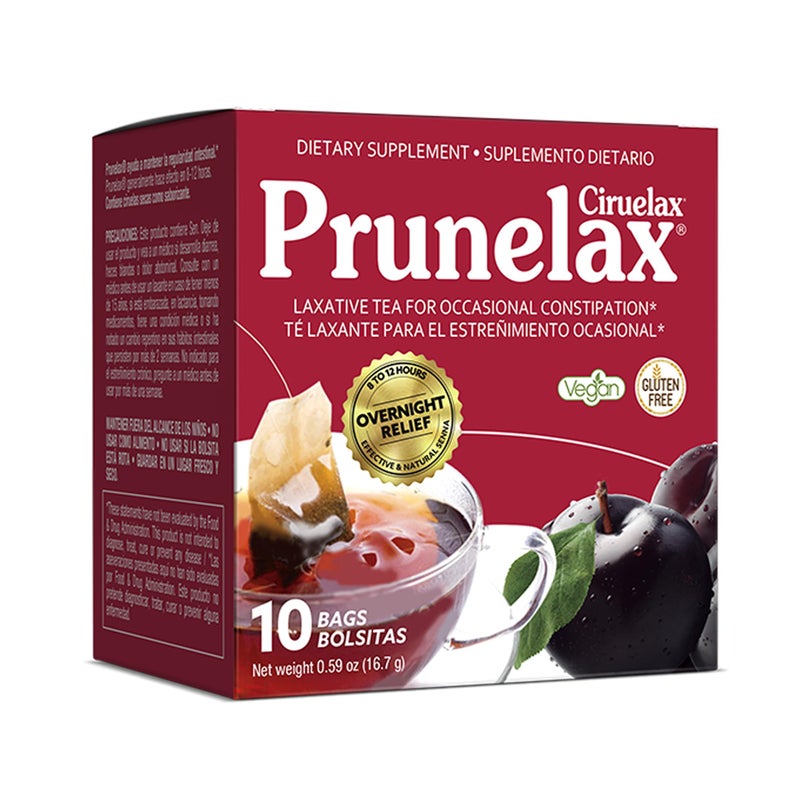 شاي برونلاكس سيرويلاكس بقوة منتظمة - مصنوع من مستخلصات السنا الطبيعية، للإمساك العرضي، مستخلص السنا - 10 أكياس