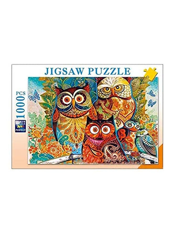 1000 قطعة من لعبة أحجية قطع التركيب للأطفال والكبار - أحجية الصور المقطوعة يمكنك تركيبها بنفسك لديكور المنزل بتصميم بومة - Image 1