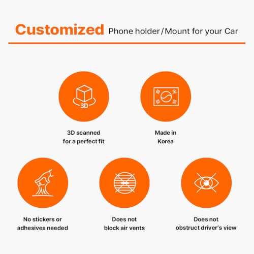 FICS Car Phone Holder for Hyundai Elantra 2021, 2022, 2023, 2024, 2025 – Custom-Fit Mount for Seamless Display Integration, Interior Accessories for Navigation Use, Stable Driving View - Image 5