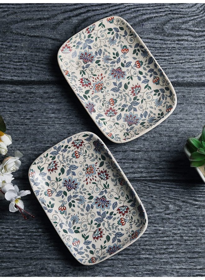 miah decor Miah Décor MD-283 Miah Decor HandcraftedMidsummer Night's Dream Collection- Stoneware Platters -Set of 2 - Image 1