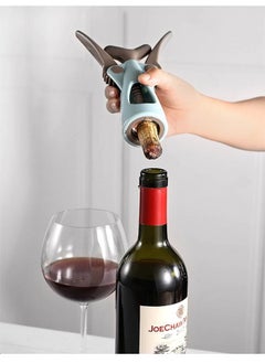 Generic Corkscrew Bottle Opener - Plastic Wine Bottle Opener - Wine Opener - Can Screwdriver-Blue+Dark Brown  - Image 4
