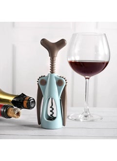Generic Corkscrew Bottle Opener - Plastic Wine Bottle Opener - Wine Opener - Can Screwdriver-Blue+Dark Brown  - Image 5