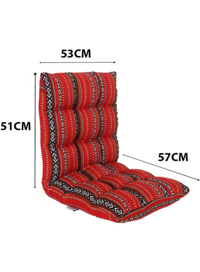 GO2CAMPS كرسي تخييم GO2CAMPS مع وسادة، كرسي جلوس على أرض الصحراء الرملية، كرسي مريح بزاويا قابلة للتعديل ودعم ظهر مبطن، كرسي مجلس عربي، قابل للطي للتأمل، كرسي يوغا، قراءة، مشاهدة التلفاز، ألعاب - Image 2