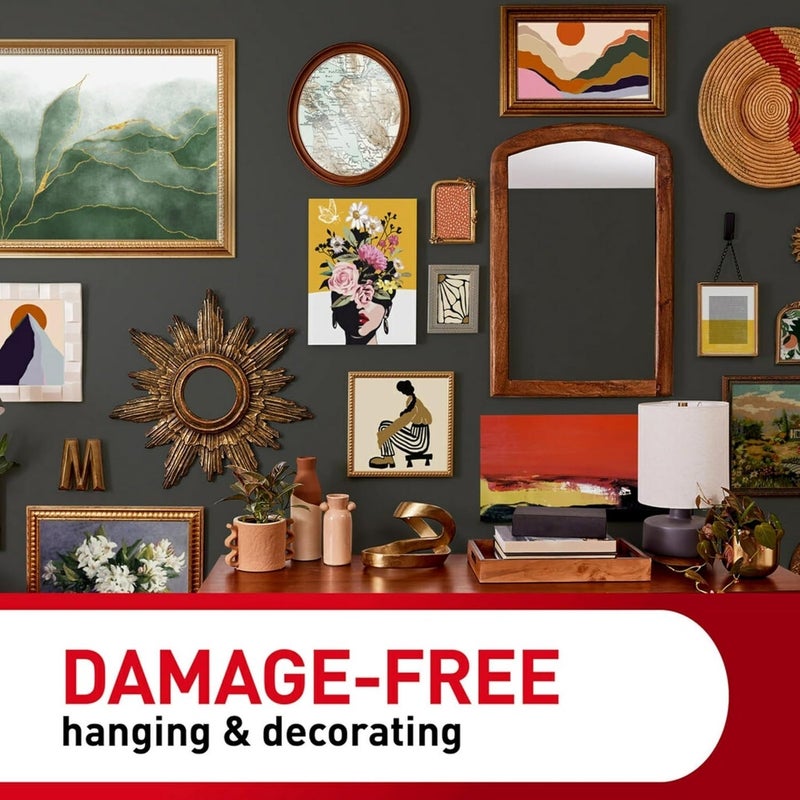 Command Large Picture Hanging Strips, 4 Pairs, Damage-Free Frame Mounting, Holds up to 15 lb / 7 kg, for Pictures up to 24 x 36 in, White Wall Adhesive Strips - Image 4