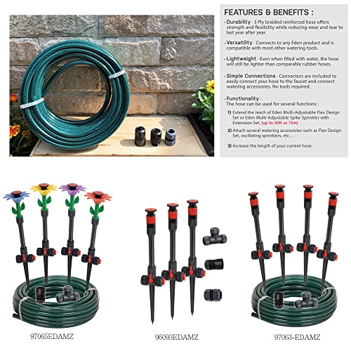 Eden 94051 Rubber Garden Hose 1/2 in. x 50 ft, DIY Hose Set - Image 3