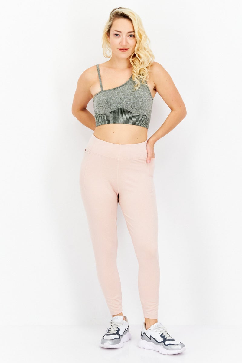 PUMA Women Sportswear Fit Brand Logo Training Leggings, Peach - Image 4