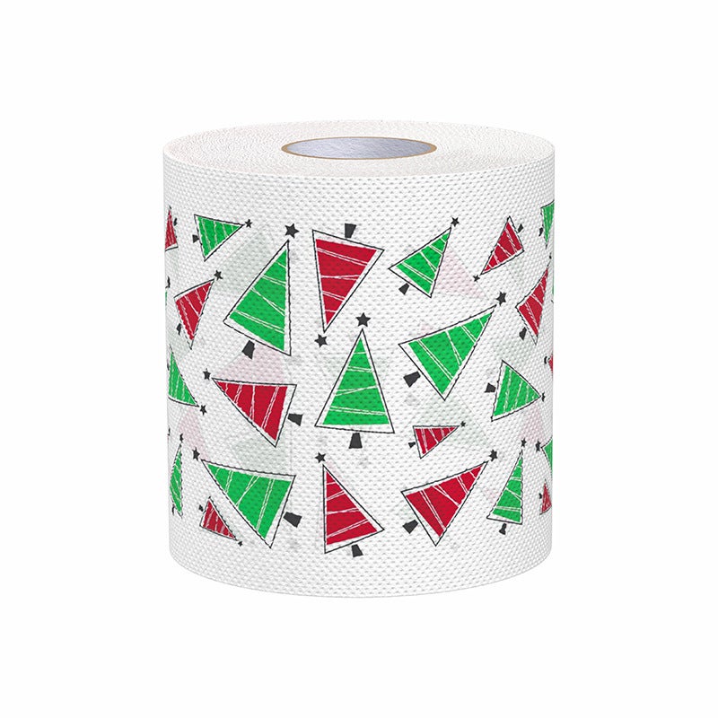 Santa Claus Christmas Pattern Series Printed Toilet Paper Christmas Roll Printed Toilet Paper Christmas Toilet Roll - Image 1
