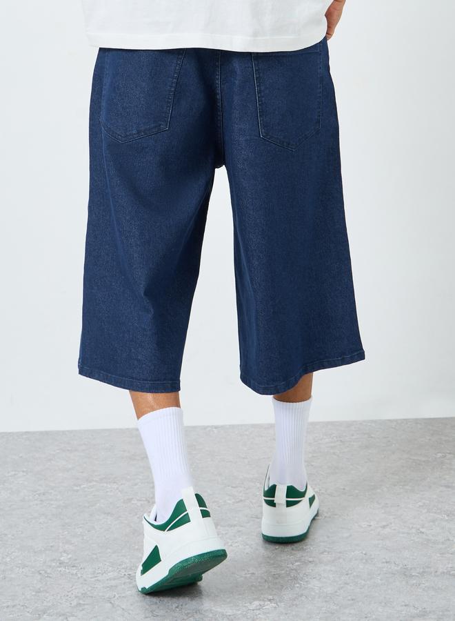 ستايلي شورت دنيم بأرجل واسعة - Image 4