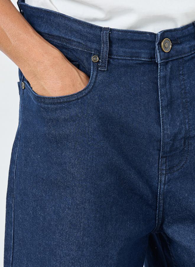 ستايلي شورت دنيم بأرجل واسعة - Image 3