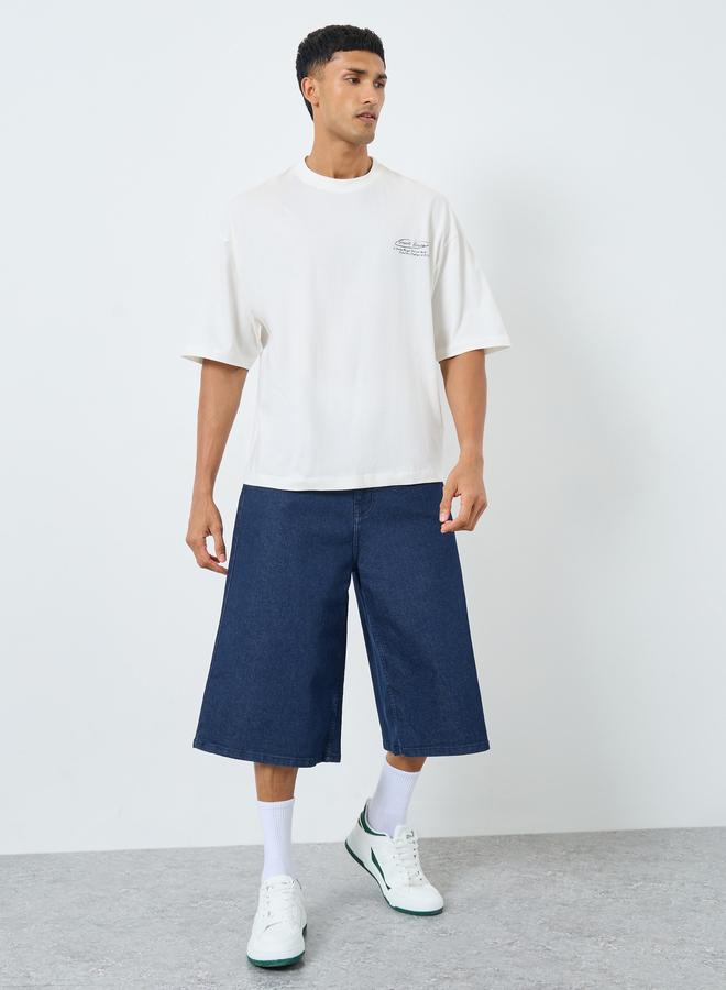 ستايلي شورت دنيم بأرجل واسعة - Image 2