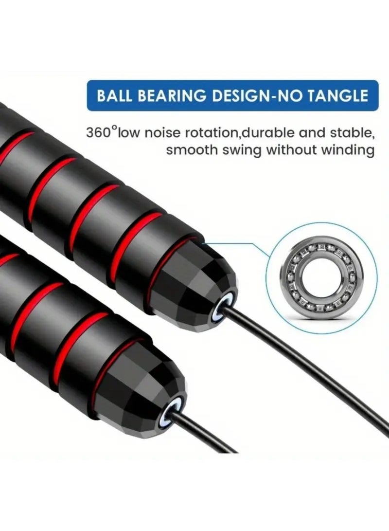ZedForce Jump Rope, Tangle-Free Rapid Speed Jumping Rope Cable with Ball Bearings for Women, Men, and Kids, Adjustable Steel Jump Rope Workout with Foam Handles for Fitness, Home Exercise & Slim Body - Image 4