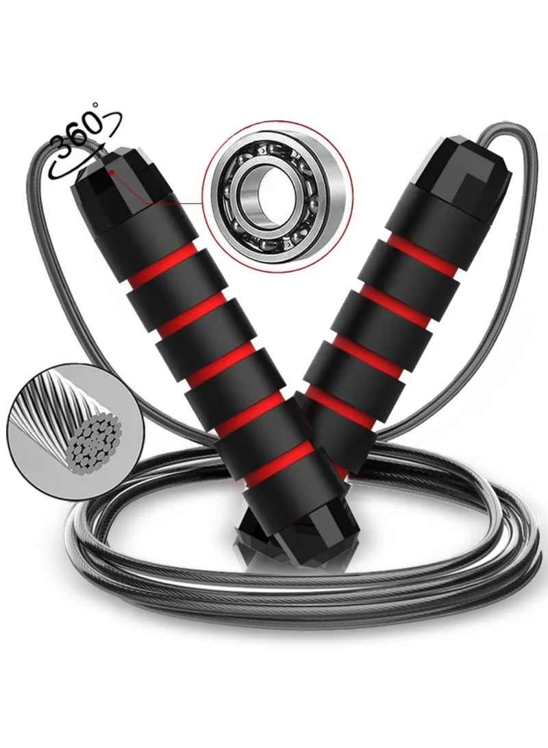 ZedForce Jump Rope, Tangle-Free Rapid Speed Jumping Rope Cable with Ball Bearings for Women, Men, and Kids, Adjustable Steel Jump Rope Workout with Foam Handles for Fitness, Home Exercise & Slim Body - Image 2