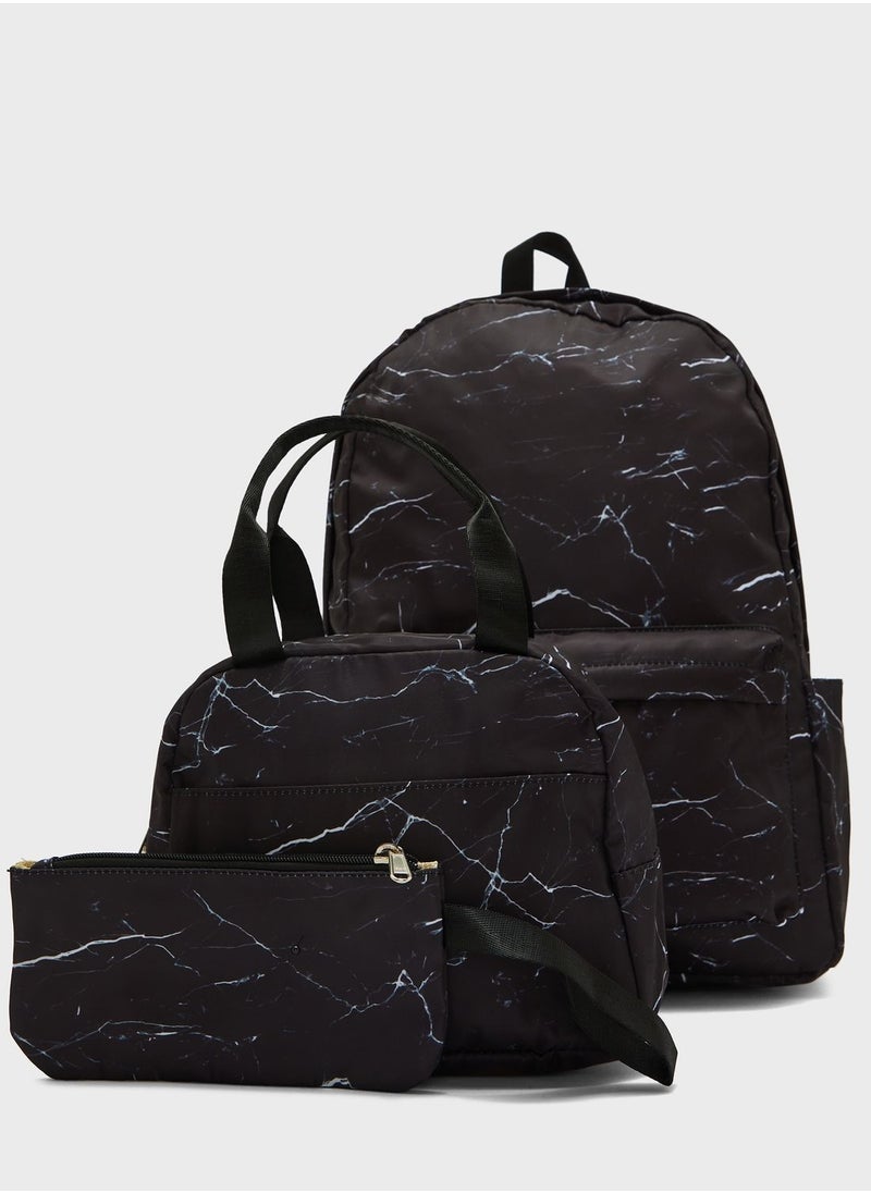 Ginger - 3 Piece Set Laptop Backpack, Lunchbag And Pencil Case - Image 1