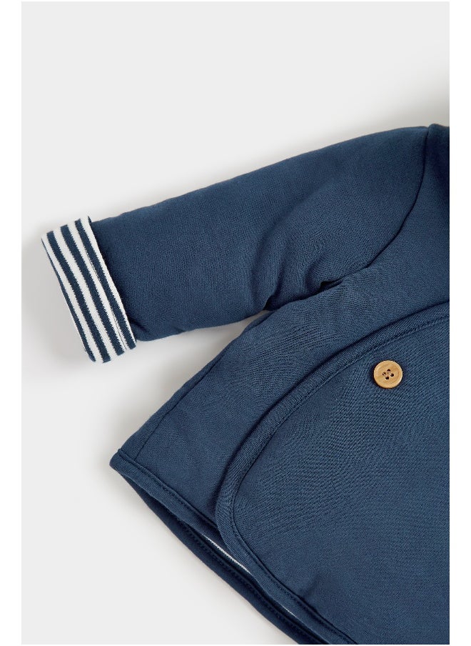 mothercare - Navy Wadded Jacket - Image 1