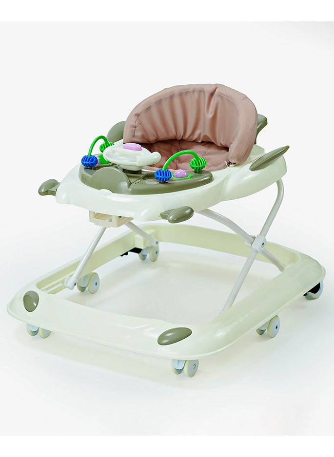 Rally Foldable Soft Cushioned Seat Baby Walker Brown  - Image 1