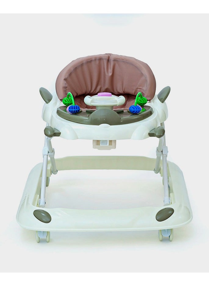 Rally Foldable Soft Cushioned Seat Baby Walker Brown  - Image 2