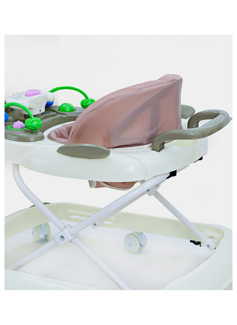 Rally Foldable Soft Cushioned Seat Baby Walker Brown  - Image 4