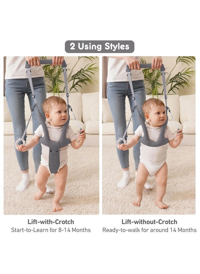 Ocanoiy Ocanoiy Baby Walking Helper, Handheld Baby Walking Harness, Infant Toddler Walker Assistant Belt, Baby Standing Support Help Baby Walk, Walking Assistance for Babies 8-16 Months (Gray)  - Image 2