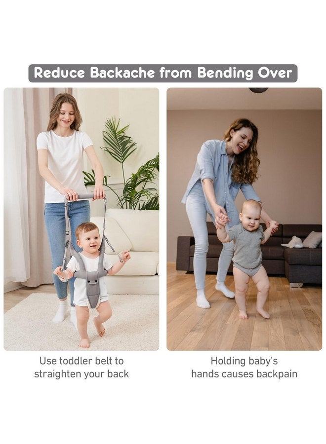 Ocanoiy Ocanoiy Baby Walking Helper, Handheld Baby Walking Harness, Infant Toddler Walker Assistant Belt, Baby Standing Support Help Baby Walk, Walking Assistance for Babies 8-16 Months (Gray)  - Image 4