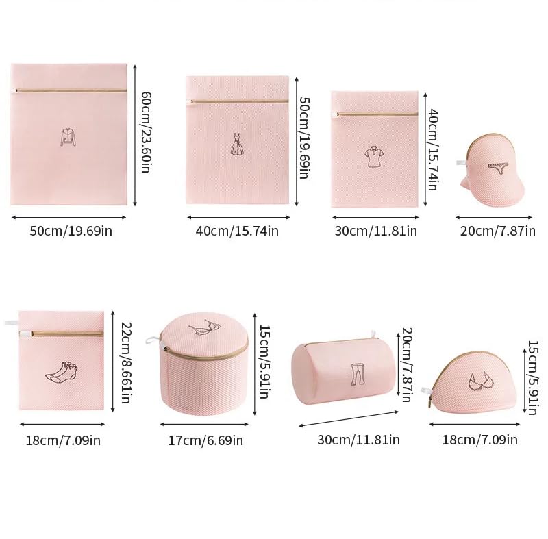 Travel Curry Travel Curry Laundry Clothes Washing Bag with Zippper for Delicate Clothes Stockings Underwear Bras Lingerie Tops Socks Pants for Washing Machine Premium Honeycomb Mesh Top Bag 50x60 cm  - Image 3