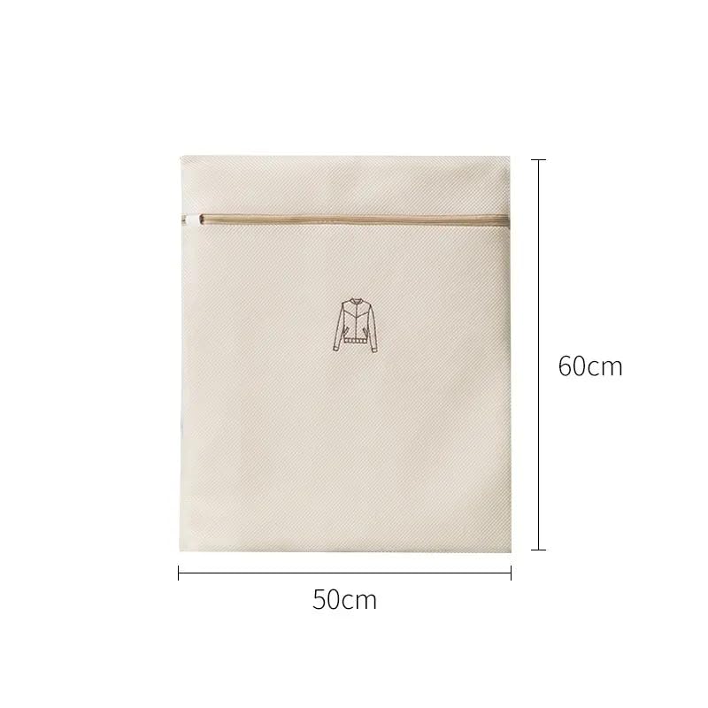 Travel Curry Travel Curry Laundry Clothes Washing Bag with Zippper for Delicate Clothes Stockings Underwear Bras Lingerie Tops Socks Pants for Washing Machine Premium Honeycomb Mesh Top Bag 50x60 cm  - Image 2