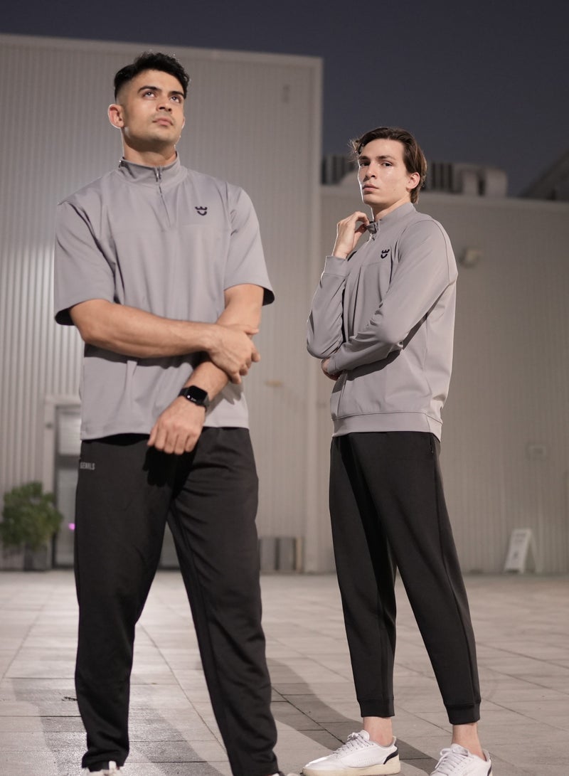 GENRLS Men's Quarter-Zip Active Jacket 2-Piece Set – Full & Half Sleeve - Image 1