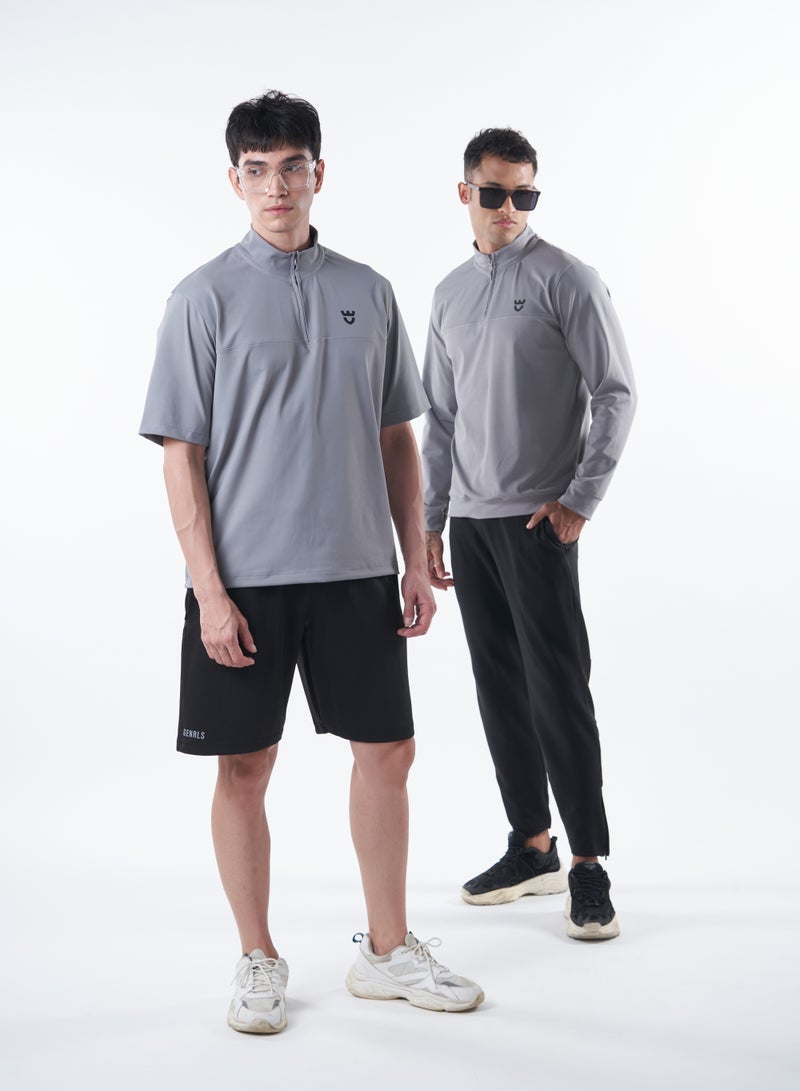 GENRLS Men's Quarter-Zip Active Jacket 2-Piece Set – Full & Half Sleeve - Image 2