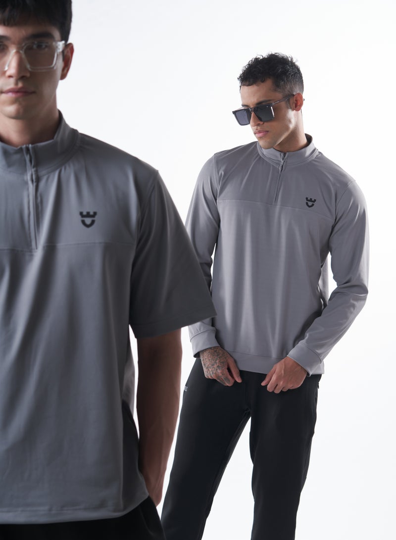 GENRLS Men's Quarter-Zip Active Jacket 2-Piece Set – Full & Half Sleeve - Image 3