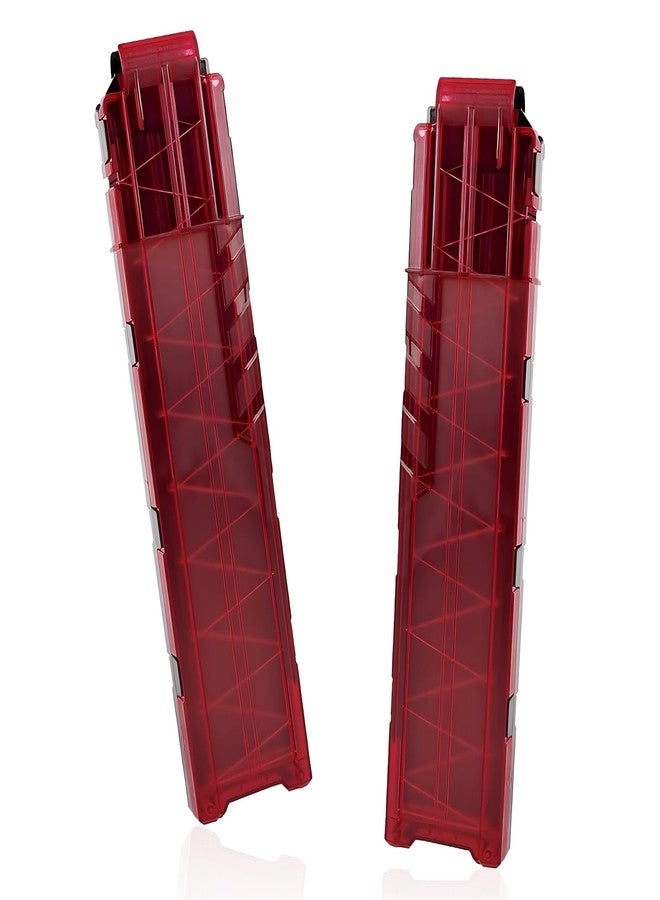 WALWAL 18 Darts Magazine,Compatible for Nerf Ultra Magazine, Soft Bullet Quick Reload Ammo Clips (Black Red, 2 Pcs) - Image 1
