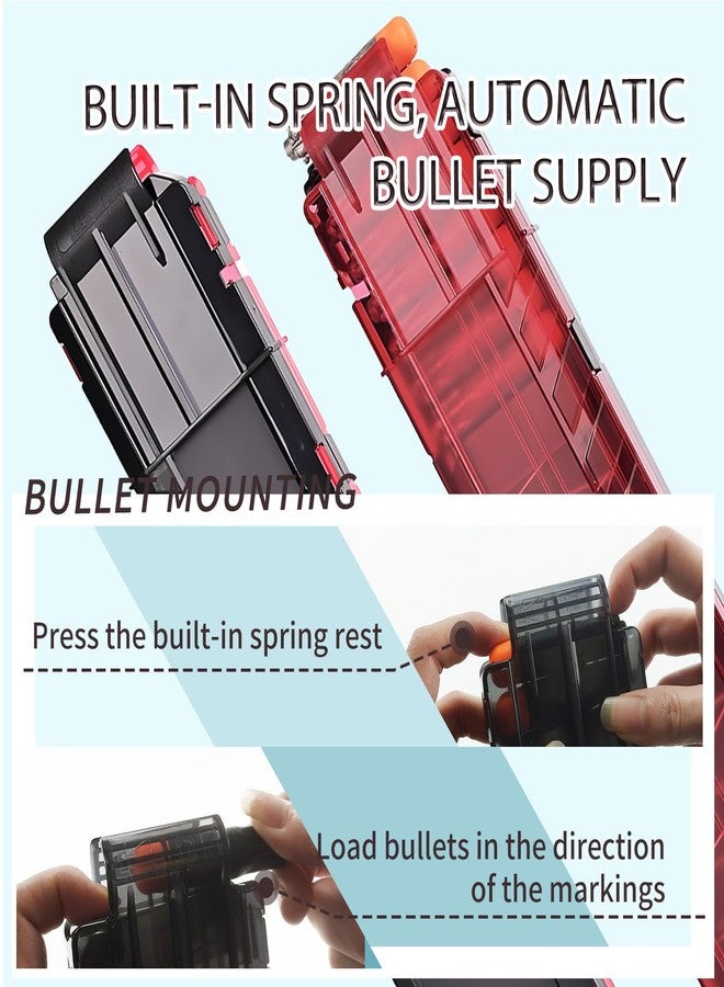 WALWAL 18 Darts Magazine,Compatible for Nerf Ultra Magazine, Soft Bullet Quick Reload Ammo Clips (Black Red, 2 Pcs) - Image 4