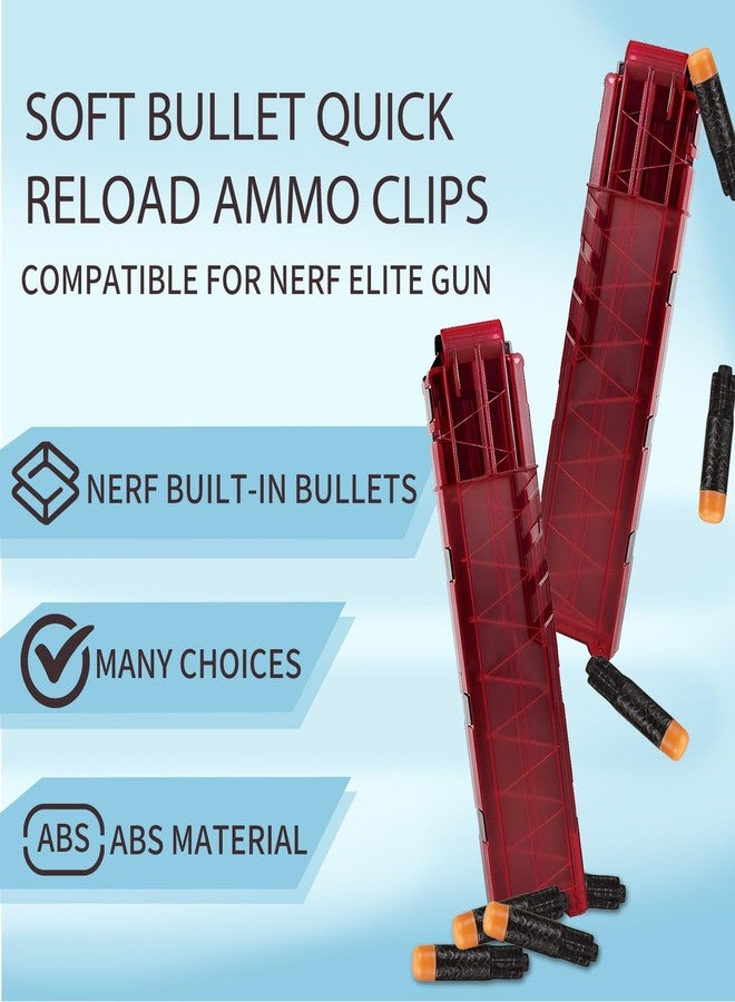 WALWAL 18 Darts Magazine,Compatible for Nerf Ultra Magazine, Soft Bullet Quick Reload Ammo Clips (Black Red, 2 Pcs) - Image 3
