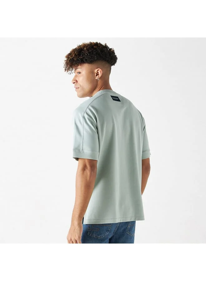 Lee Cooper Lee Cooper Printed Pocket T-shirt with Short Sleeves and Crew Neck