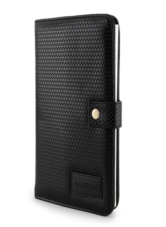 HAMELIN Notebook Diary 2026 | To Do List Journal | Undated Daily Planner & Organizer for Personal & Office Use | Ideal Gift for Men & Women | A5 | 200 Ruled Pages | 80 GSM | Black Grid - Image 1