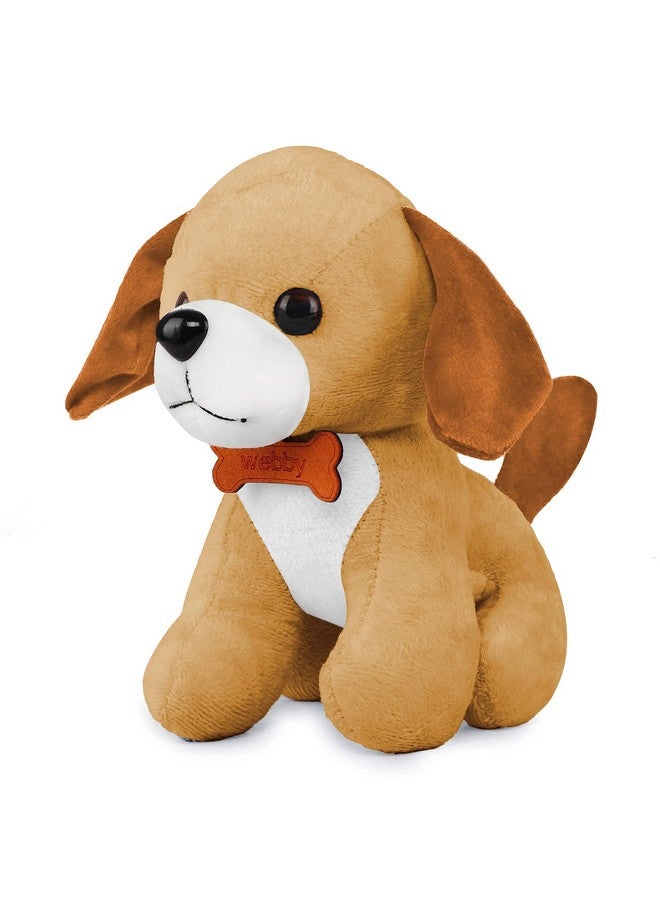 Webby Soft Animal Plush Standing Dog Toy 20Cm, Brown - Image 1