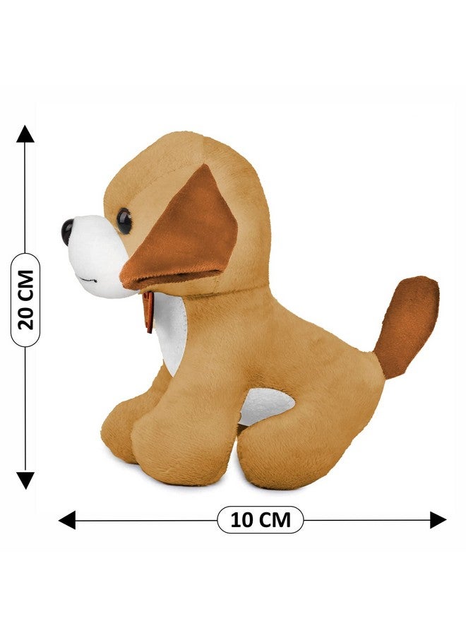 Webby Soft Animal Plush Standing Dog Toy 20Cm, Brown - Image 3